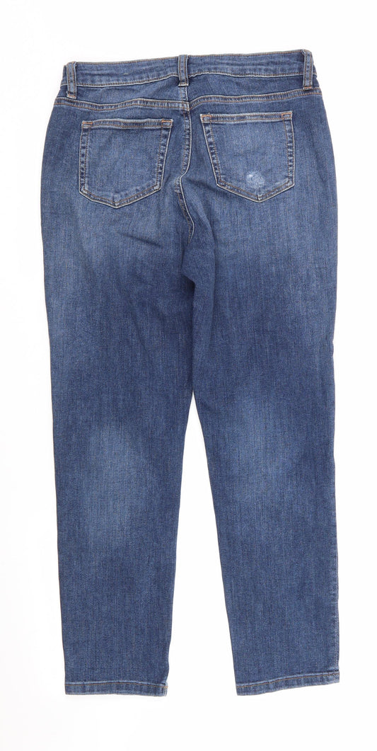 Taylor by Dorothy Perkins Womens Blue Cotton Straight Jeans Size 8 L26 in Regular