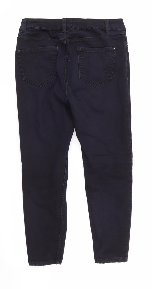 New Look Womens Blue Cotton Skinny Jeans Size 10 L23 in Regular - Blue Black India Super Skinny