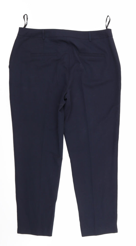 Dorothy Perkins Womens Blue Polyester Trousers Size 12 L26 in Regular