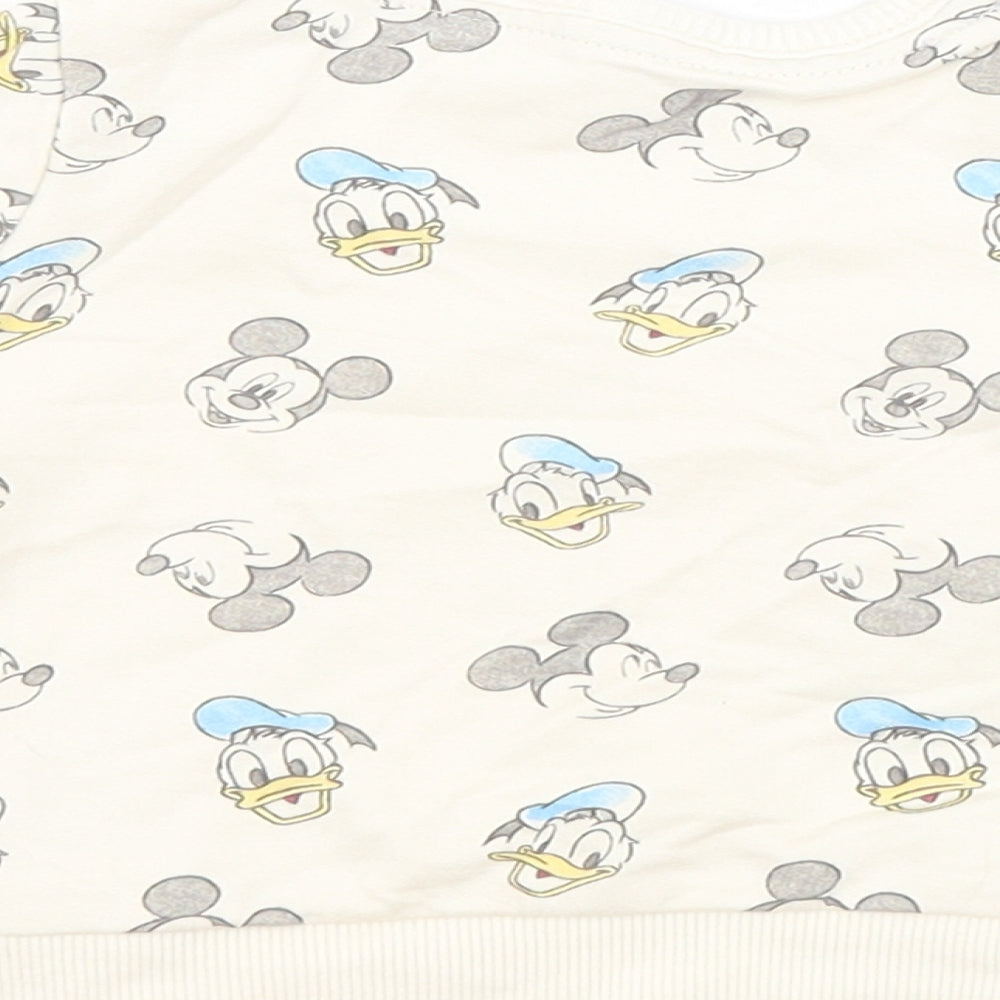 George Baby Beige Spotted Cotton Pullover Jumper Size 0-3 Months - DISNEY