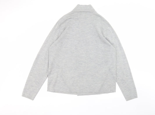 Goodsouls Womens Grey Round Neck Acrylic Cardigan Jumper Size XL