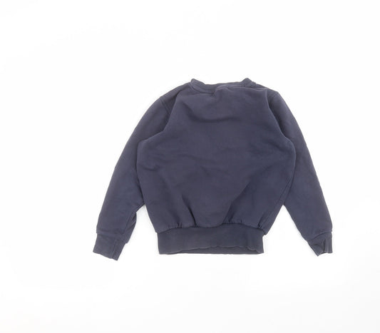 Umbro Boys Blue Round Neck Cotton Pullover Jumper Size 7-8 Years