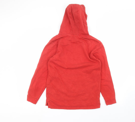 George Girls Red Cotton Pullover Hoodie Size 12-13 Years