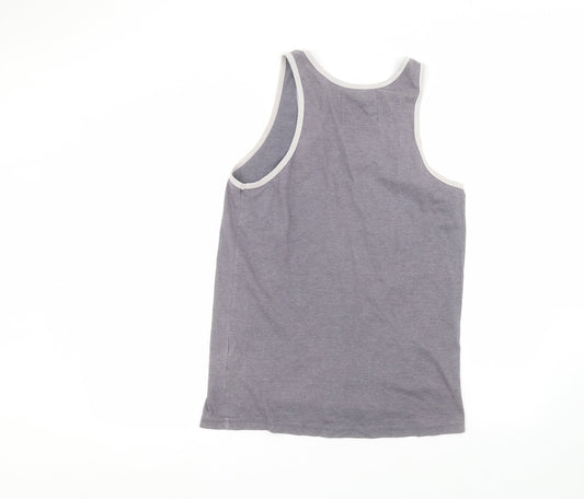 Red Jacket Womens Grey Cotton Basic Tank Size M Round Neck