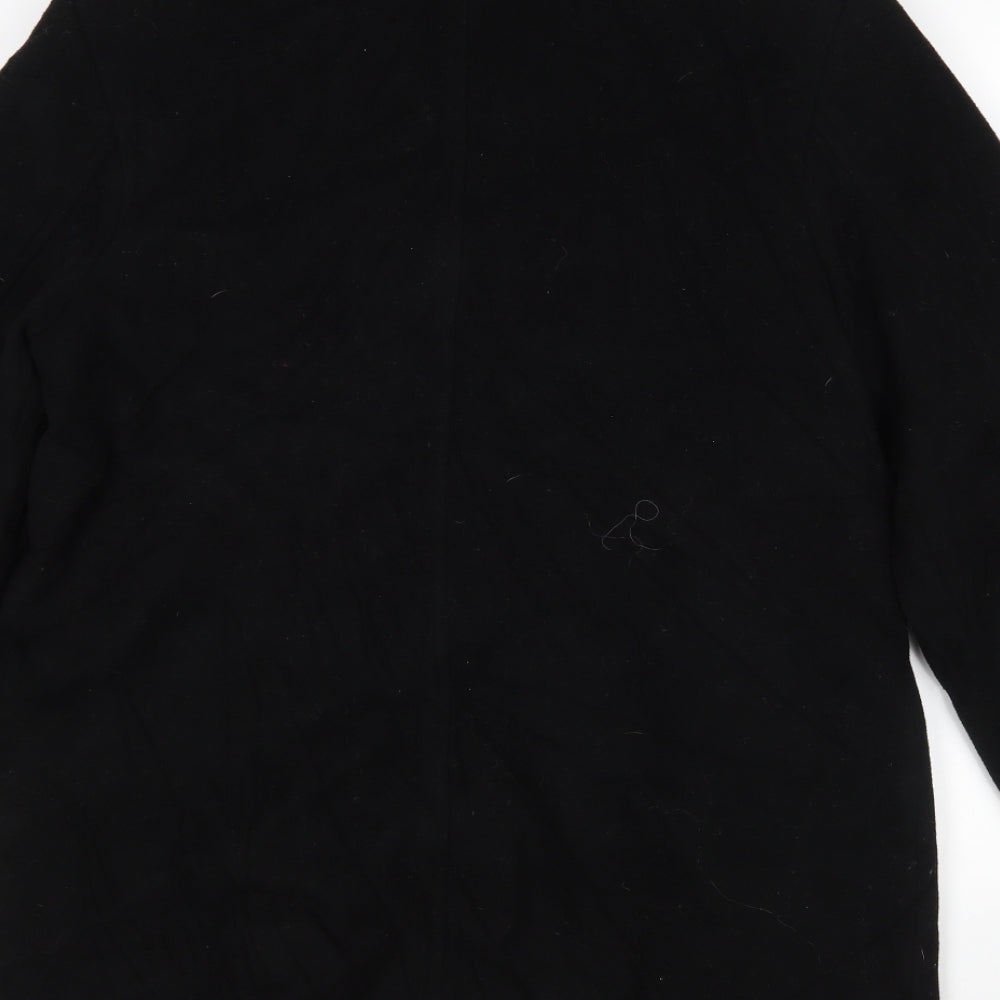 LOFT Womens Black Overcoat Coat Size 10