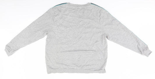 Neon Sheep Mens Grey Round Neck Cotton Pullover Jumper Size L