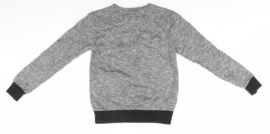 Primark Mens Silver Round Neck Polyester Pullover Jumper Size S