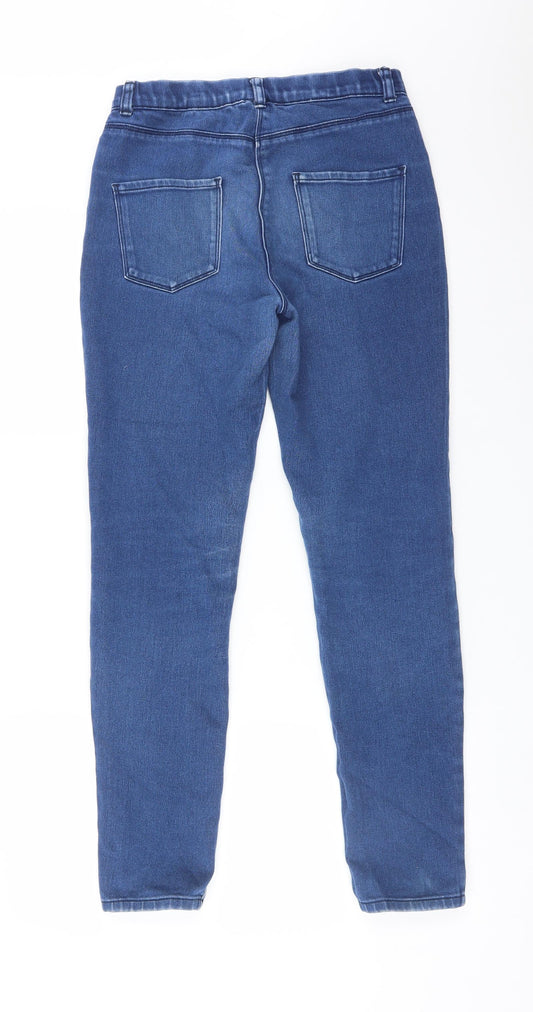 M&Co Womens Blue Cotton Jegging Jeans Size 10 L29 in Regular