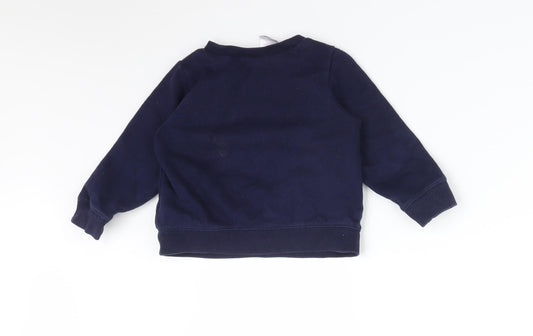 Gap Boys Blue Cotton Pullover Sweatshirt Size 3 Years