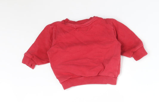 NEXT Baby Red Cotton Pullover Jumper Size 6-9 Months - TRACTOR