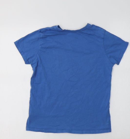 Primark Boys Blue Cotton Basic T-Shirt Size 9-10 Years Crew Neck - Freestyle