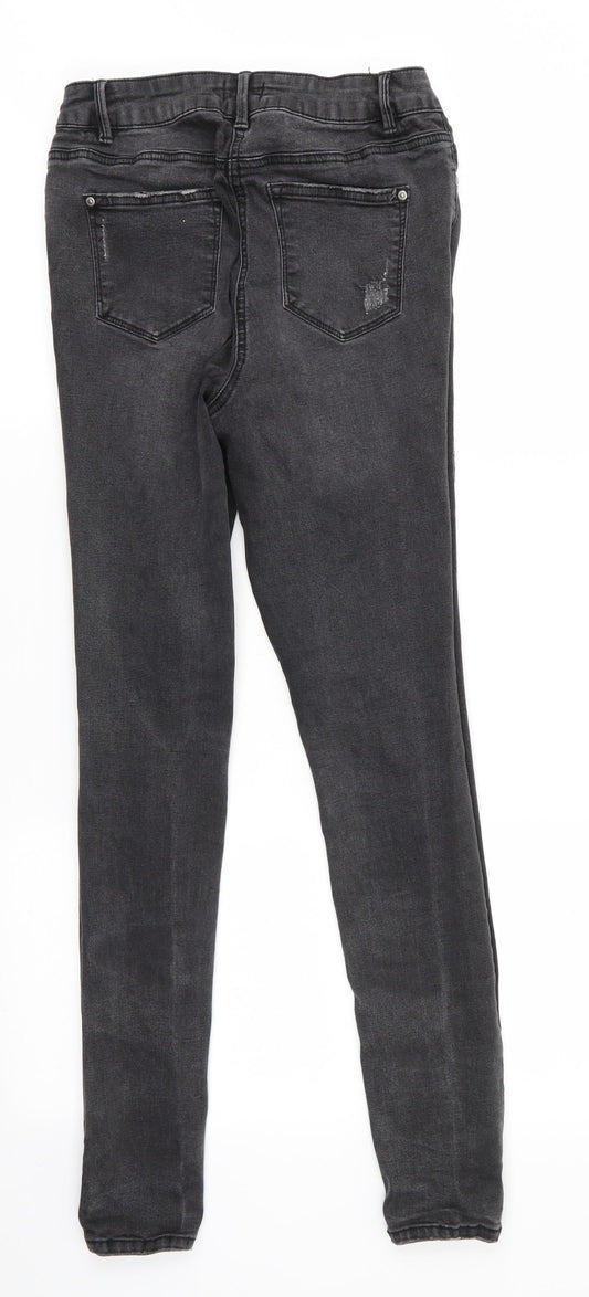 / Denim Womens Black Cotton Skinny Jeans Size 12 L29 in Regular