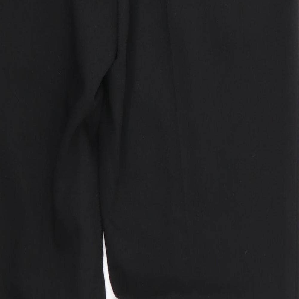 New Look Womens Black Polyester Trousers Size 8 L29 in Regular - Gold Zips to pockets