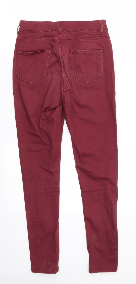 George Womens Brown Cotton Skinny Jeans Size 10 L28 in Regular - Soft Feel Chestnut Brown colour