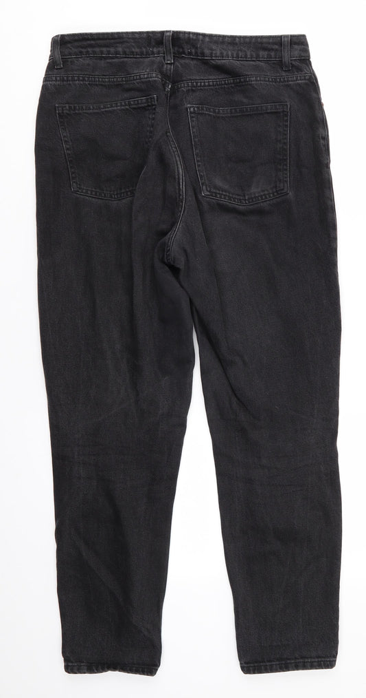 Denim Co Womens Black Cotton Straight Jeans Size 12 L27 in Regular
