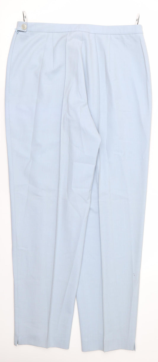 ara Womens Blue Polyester Trousers Size 18 L30 in Regular - Pale Blue Raised front & back seams Short out ankle vents