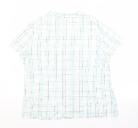 BM Womens Multicoloured Check Cotton Basic Button-Up Size 16 Collared