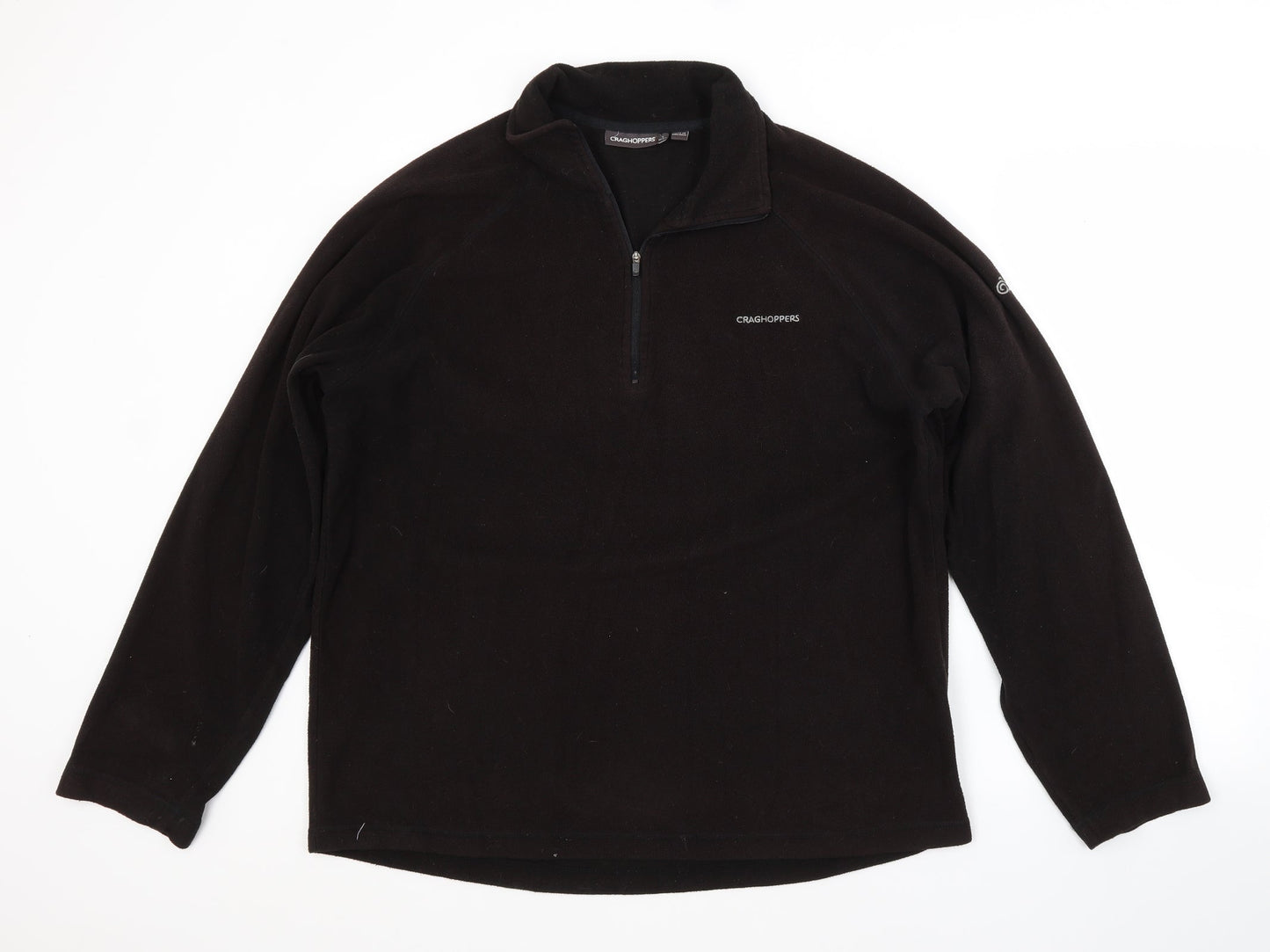 Craghoppers Mens Black Round Neck  Polyester Pullover Jumper Size L