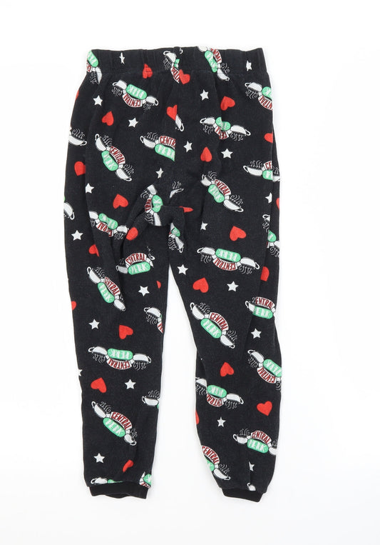 George Girls Black Geometric Cotton Pyjama Pants Size 7-8 Years - FRIENDS