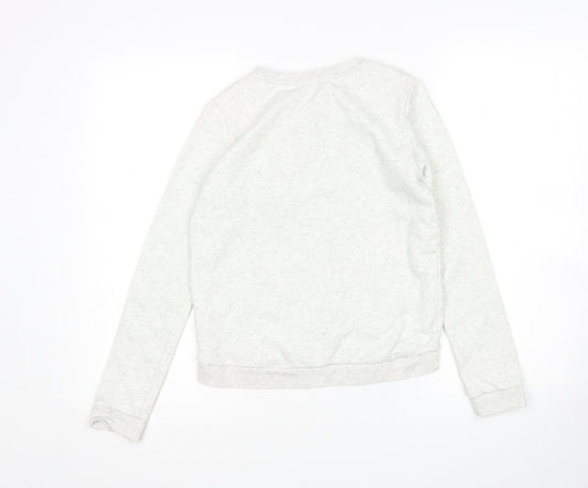 H&M Girls Grey Cotton Pullover Sweatshirt Size 11-12 Years - Unicorn