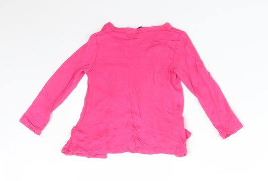 Matalan Girls Pink Viscose Cardigan Jumper Size 3 Years