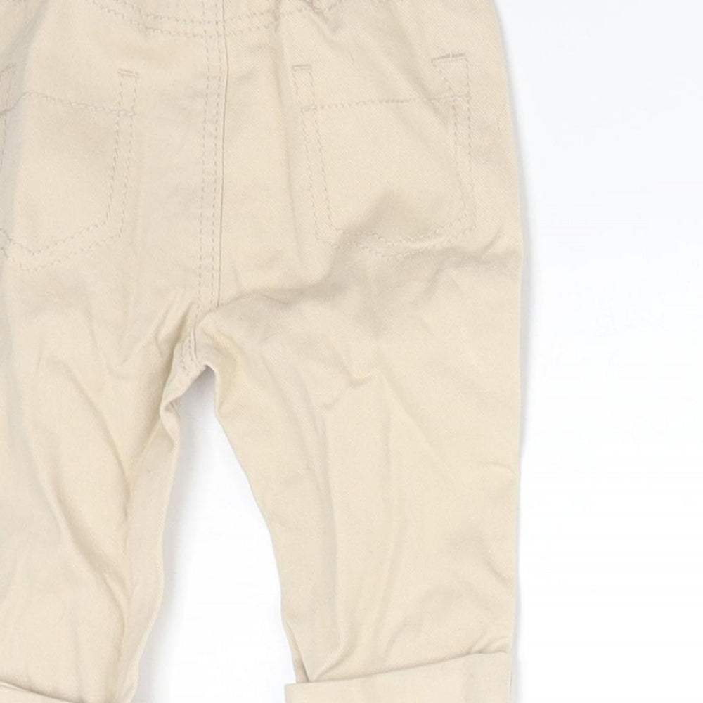George Boys Beige Cotton Trousers Size 0-3 Months