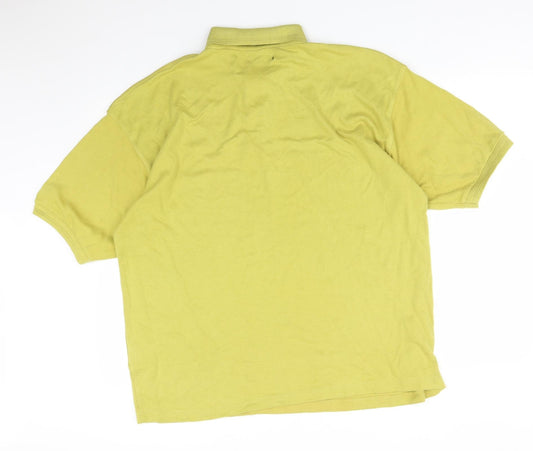 Mainstream Mens Green Cotton Polo Size XL Collared