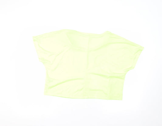 Matalan Womens Green Polyester Basic T-Shirt Size M Round Neck