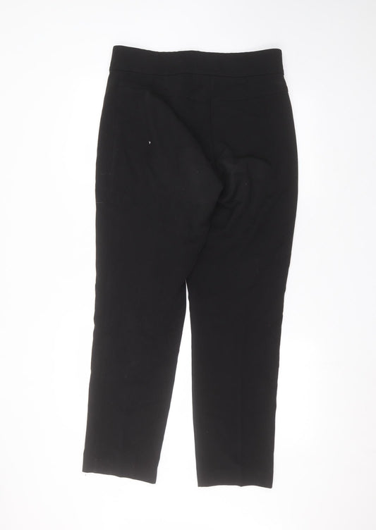 Artigiano Womens Black Polyester Trousers Size 14 L29 in Regular