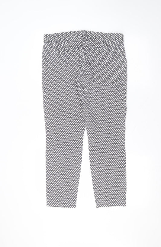 Gap Womens White Cotton Trousers Size 10 L24 in Regular