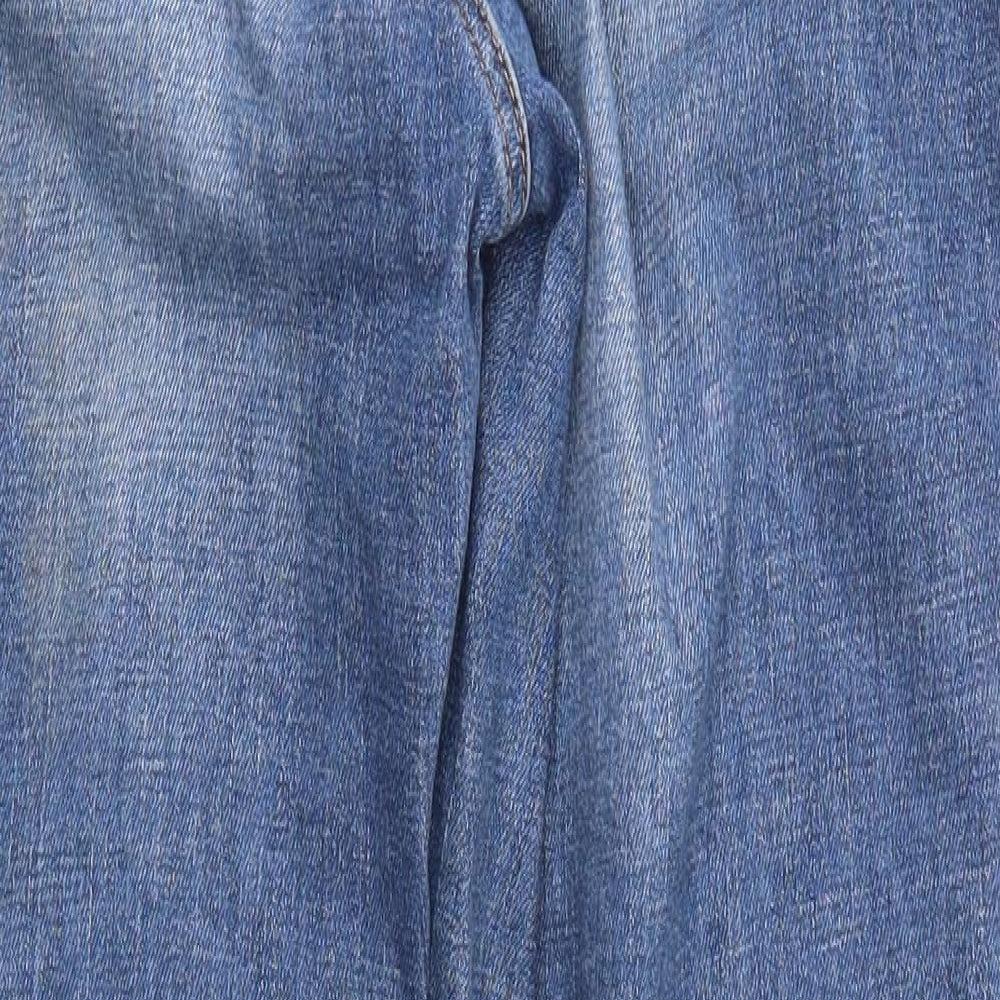 H&M Womens Blue Cotton Skinny Jeans Size 10 L28 in Regular