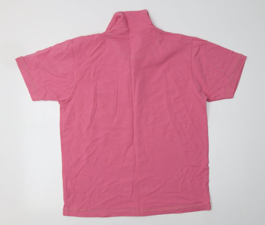 Authentic Clothing Company Mens Pink Cotton Polo Size L Collared