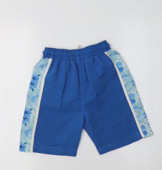 Cargo Bay Boys Blue Floral Polyester Bermuda Shorts Size 5-6 Years Regular