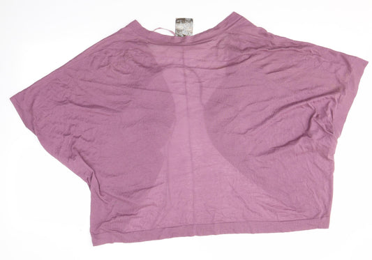 NEXT Womens Purple V-Neck 100% Cotton Cardigan Jumper Size L