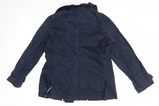 Capture Womens Blue Jacket Coat Size M