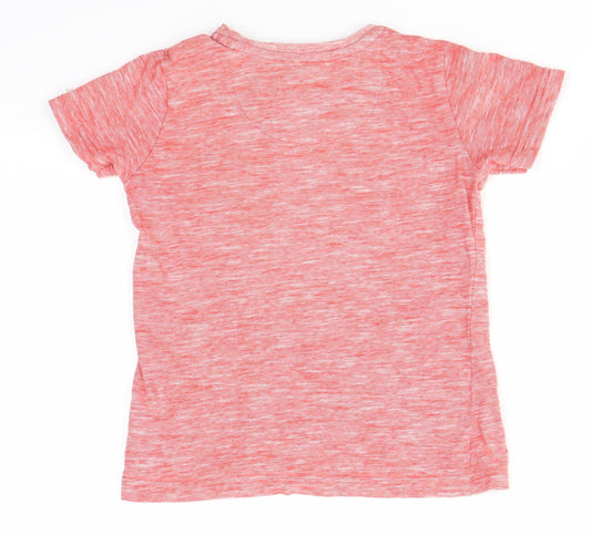 Mothercare Boys Red Cotton Basic T-Shirt Size 3-4 Years Round Neck