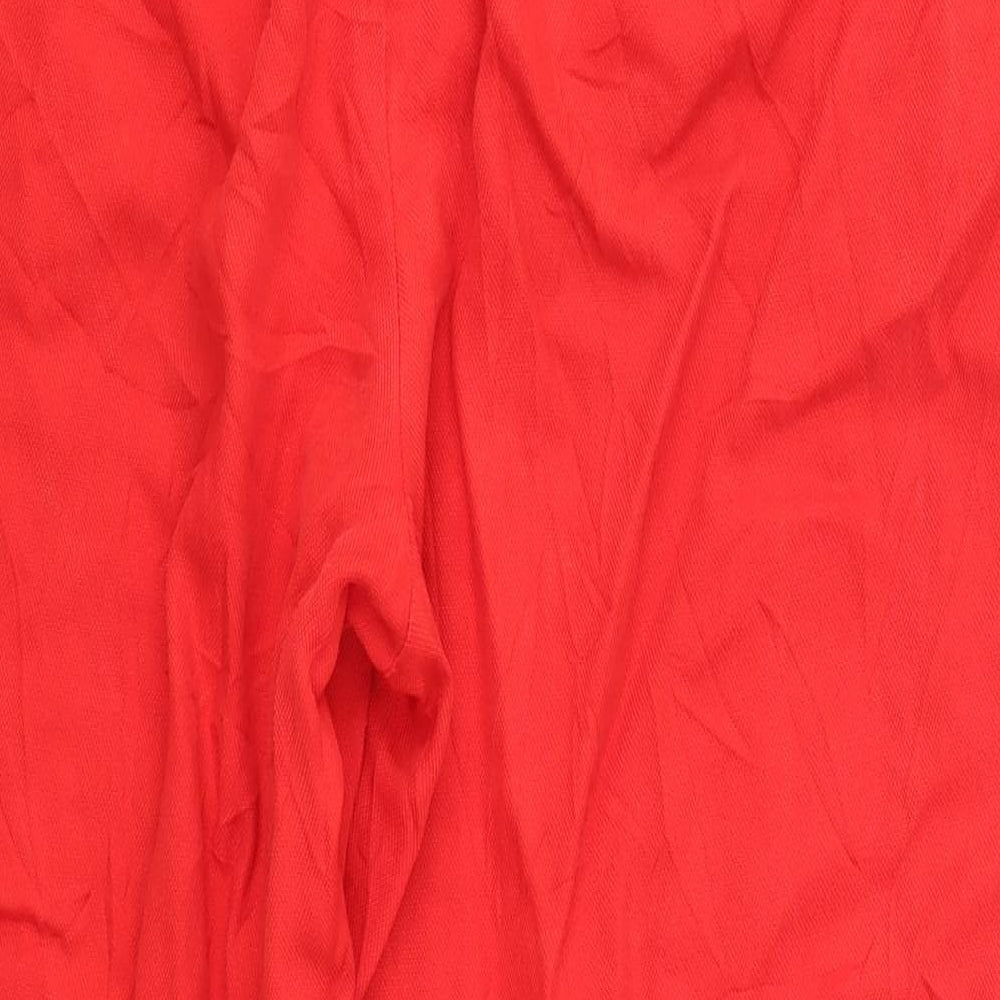 Zara Womens Red Polyester Dress Pants Trousers Size S L22 in Regular