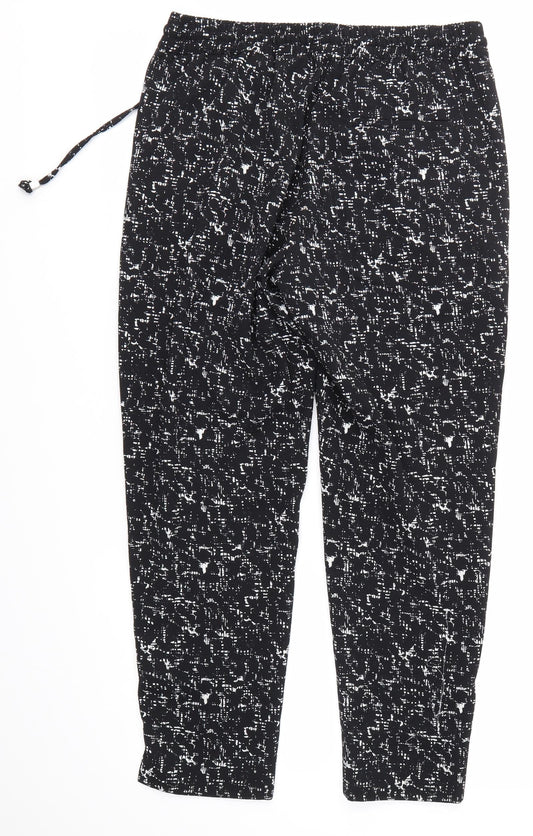 H&M Womens Black Polyester Dress Pants Trousers Size 8 L24 in Regular
