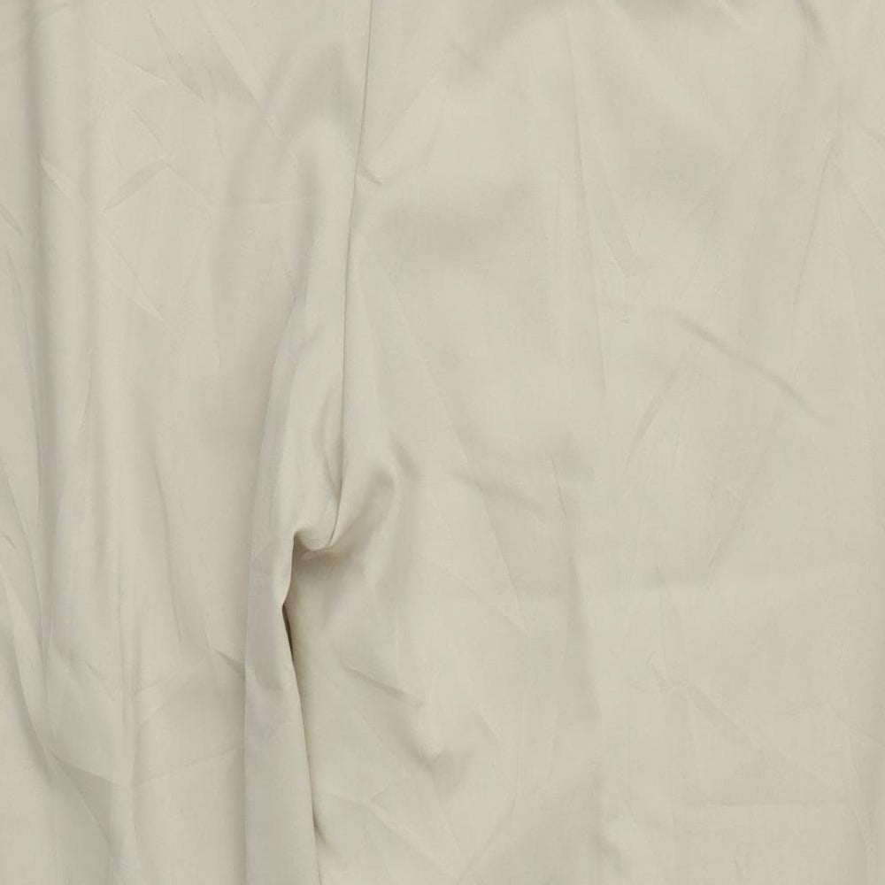 M&S Womens Beige Polyester Dress Pants Trousers Size 18 L24 in Regular