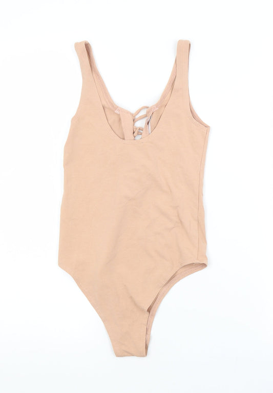 Topshop Womens Brown Cotton Unitard One-Piece Size 8