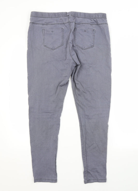 Preworn Womens Blue Cotton Jegging Jeans Size 14 L26 in Regular
