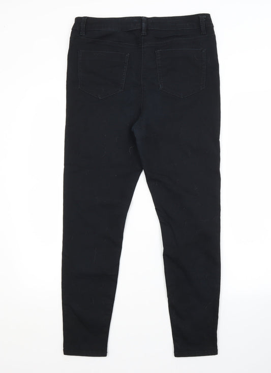 Papaya Womens Blue Cotton Skinny Jeans Size 12 L20 in Regular