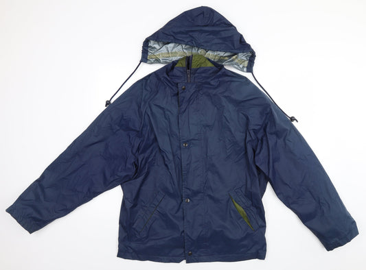 Marks & Spencer Mens Blue Rain Coat Coat Size S