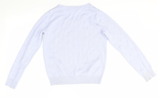 Dorothy Perkins Womens Purple Round Neck Acrylic Pullover Jumper Size 6