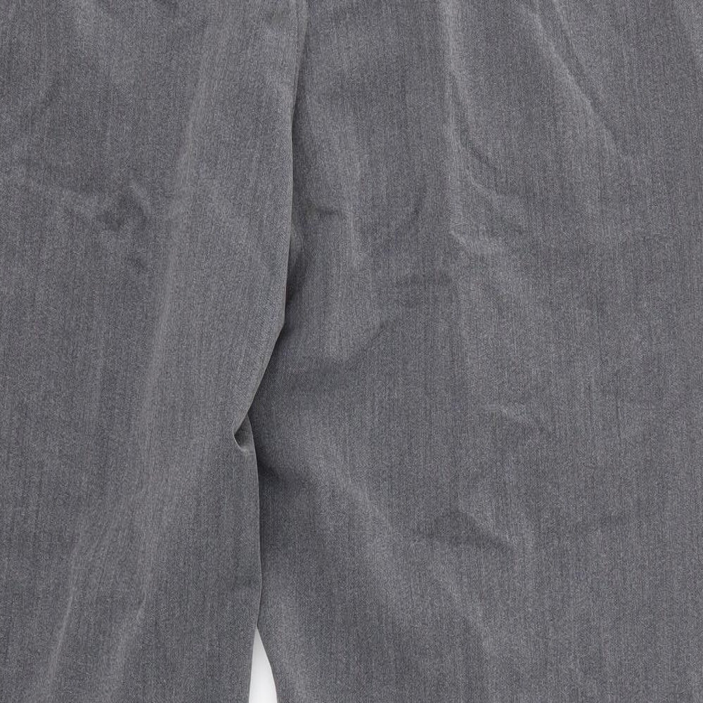 BM Womens Grey Polyester Dress Pants Trousers Size 18 L28 in Regular