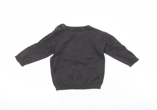Kiabi Baby Grey Cotton Pullover Jumper Size 3-6 Months - DUDE