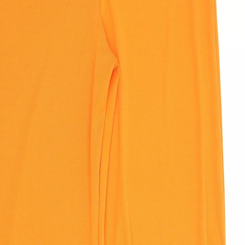 PRETTYLITTLETHING Womens Orange Polyester Bloomer Trousers Size 14 L32 in Regular