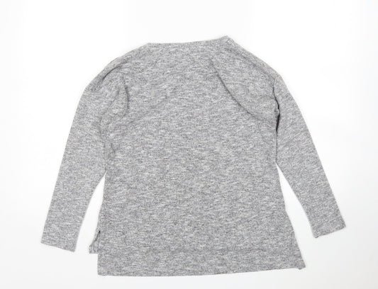Peacocks Womens Grey Round Neck Polyester Pullover Jumper Size 6