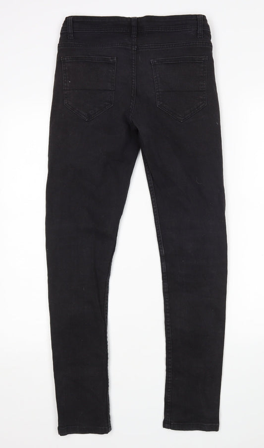 Denim Co Mens Black Cotton Skinny Jeans Size 28 L32 in Regular