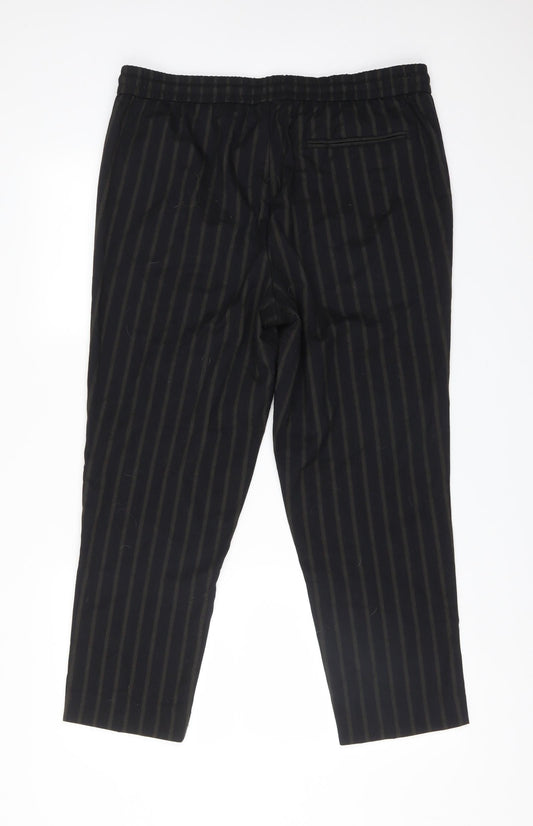 New Look Mens Multicoloured Striped Polyester Trousers Size L L26 in Regular